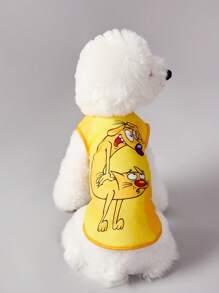 Nick 90s X SHEIN 90s Fashionable Cartoon Dog Print Pet Tank Top, For Cats And Dogs, Available In Sizes XXS-XXXXXL, From Extra Small To Extra Large