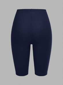 SHEIN EZwear 3pcs/Set Women's Casual Knitted Skinny Short Leggings, Summer