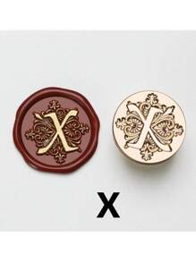 SHEIN 1 A-Z Letter Wax Sealed Stamp With Various Classic Letters, Brass Head, Gratitude Card/Envelope/Gift Packaging/Wedding Engagement Party Invitation Letter, DIY Manual (26 Stamps) Stamp Head Back To School