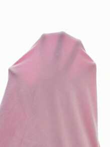 INAWLY Solva 女士纯色粉色修身休闲长款细肩带连衣裙