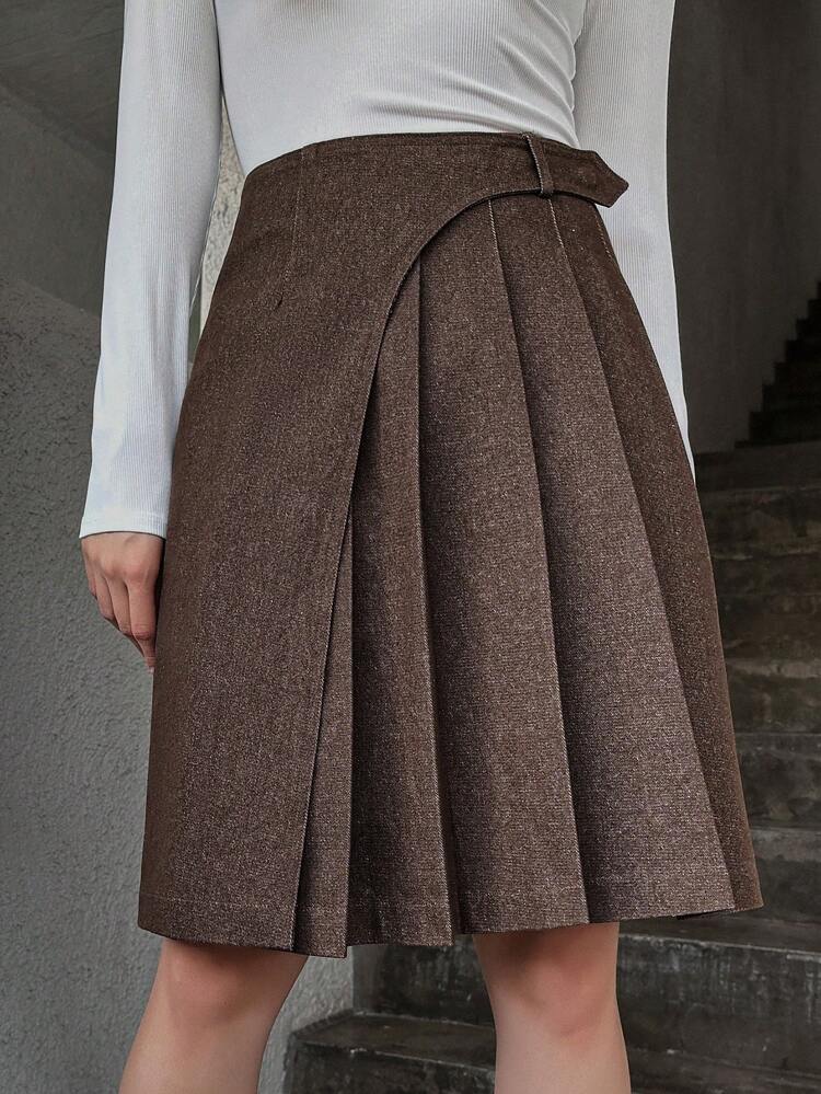 Pleated Detail Skirt