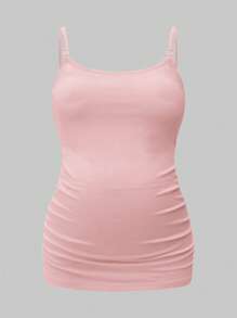 SHEIN Maternity Sleeveless Nursing Camisole - Baby Pink - View 8