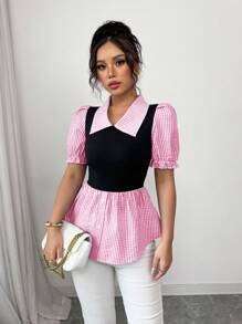 Elenzga Women's Simple And Fashionable Short Sleeve Top, Suitable For Summer - Multicolor - View 6