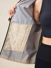 OutZeal Áo khoác nữ chống thấm nước, nhẹ, chống gió, có mũ trùm đầu, thích hợp cho cắm trại, leo núi, mùa xuân và mùa thu. - Màu Khaki - Xem 12
