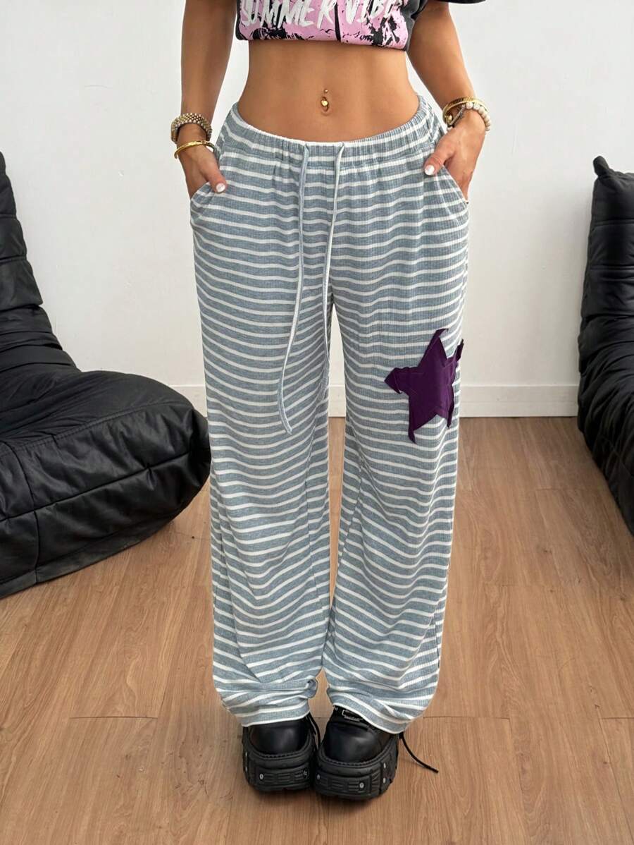 Coolane Quần sọc xám Y2K cổ điển cho ngày hẹn hò mùa xuân và mùa hè dành cho nữ dạo phố - Xám - Xem 1