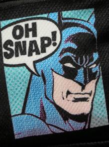 BATMAN X SHEIN 时尚人物与字母图案零钱包，便携 - 彩色 - 查看 3