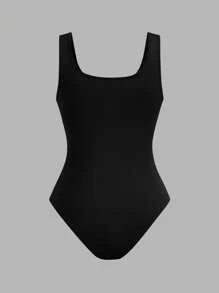 SHEIN EZwear Bộ 4 bộ đồ liền thân không tay cổ tròn thường ngày dành cho nữ, dáng ôm, thích hợp cho mùa hè - Nhiều màu - Xem 10