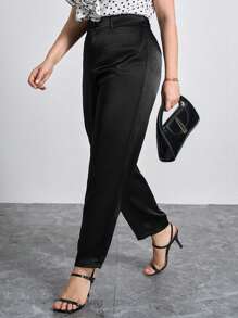 Chikora Pantalon taille haute à poche (sans ceinture)