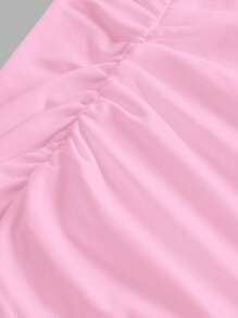 SHEIN Girlism Tween 女童两件套简约舒适方领贴身吊带背心 - 淺粉色 - 查看 9