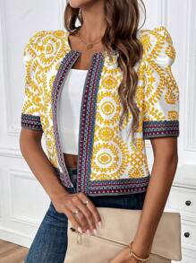 SHEIN LUNE Women's Jacket, Minimalist & Fashionable, Suitable For Summer - Multicolor - View 4