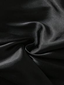 Vestido de bloque de color negro y blanco con decoración en 3D en forma de lazo elegante y minimalista para niña preadolescente, adecuado para salidas, escuela y fiestas - Negro - Ver 8