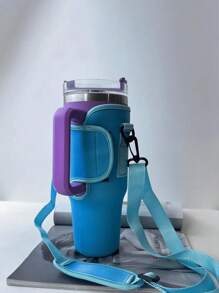 1 Stück 1,2 Liter Wasserflasche Hülle, tragbare Reise Träger Tasse Halter Abdeckung mit Riemen, Griff, isolierte Tassen Hülle, passend für große Tassen Hülle