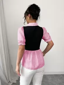 Elenzga Women's Simple And Fashionable Short Sleeve Top, Suitable For Summer - Multicolor - View 2