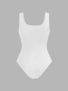 SHEIN EZwear Bộ 4 bộ đồ liền thân không tay cổ tròn thường ngày dành cho nữ, dáng ôm, thích hợp cho mùa hè - Nhiều màu - Xem 4