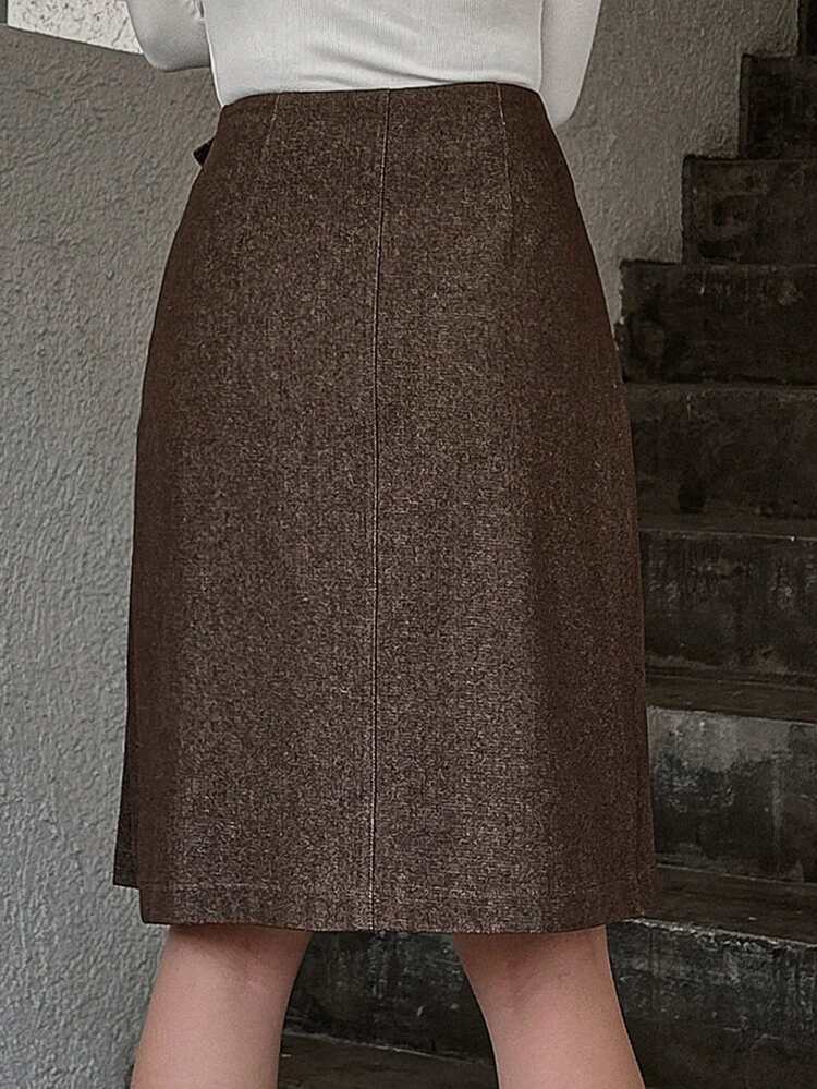 Pleated Detail Skirt