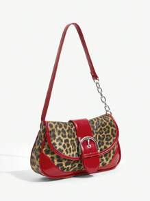 SHEIN ICON 女包，时尚，个性，甜美酷炫女孩，Y2K，复古，牛仔效果，单肩包，流浪包，青少年 - 彩色 - 查看 2