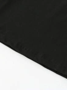 1 件時尚籃球圖案印花基本款圓領短袖 T 卹適合男孩