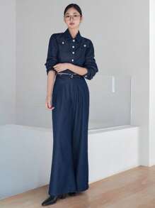DAZY New Spring Style Relaxed Fit Women Denim Set - Blue - View 2