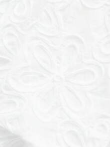 Maija White Cut-Out Design Fabric Elegant Minimalist Fashion Tulip Skirt, Versatile For Spring & Summer Ladies - White - View 9