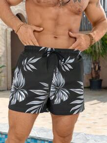 Surfspeed Men's Casual Beach Shorts, Simple & Stylish For Everyday Wear Men Swim Trunks - Black - View 3