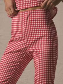 MUSERA 高腰侧开衩修身七分裤，夏季可爱度假风，90年代性感户外假日7月4日 - 彩色 - 查看 5