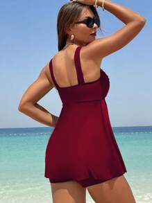Swim Lushoire Gonna da spiaggia rossa per donna