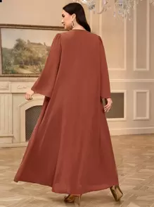 Al Najma 大码女士土耳其风格和阿拉伯传统长袍，朴素的卡夫坦