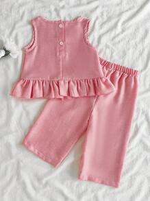 Vintaside Kids 2 Stücke/Set Baby Mädchen Lässige Niedliche Schleife Ärmelloses Top und Hose Outfit