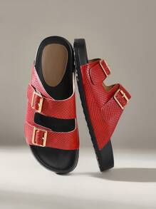 Solecia Women's Fashion Brown Open Toe Strappy Casual Comfortable Flat Sandals, Suitable For Spring & Summer Holiday