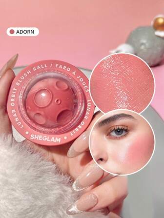Fard à Joues Lunar Orbit Ball-Adorn Cream Fard à Joues CrèMe Non DéColorant Multi-Usage Forme De Vaisseau Spatial Pigment Naturel Non Gras Maquillage Pour Le Visage Estompable Rare,Rouge Marque Beauté Visage Maquillage CosméTique Pour Femmes Filles Parfait Pour Hiver IdéAl Pour Y2K ÉLéGant Mode Adapté Pour Anniversaire Xmas Cadeau FêTe PrêT Meilleure Couleur