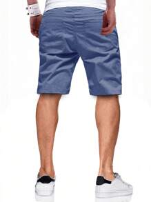 Manfinity Homme Men Loose Drawstring Waist Slant Pocket Shorts Men Clothes Men Shorts Short Pants For Men
