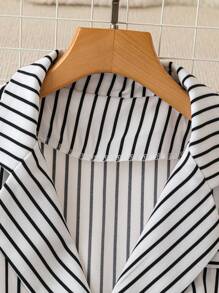 SHEIN Clasi 女士优雅度假休闲套装 - 黑與白 - 查看 4