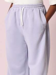 SUMWON Set di top corto e pantaloncini atletici per giovani, abbigliamento estivo a due pezzi, per allenamento, workout, casual, streetwear, con logo farfalla coordinato - Viola - Visualizzare 7