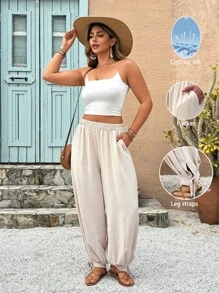 Breezaya Women Plus Size Casual Loose Drawstring Pants