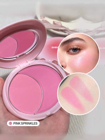 SHEGLAM Cheek 2 Cheek Blush Duo-Pink Sprinkles, 5 FarbtöNe, Cremepuder-Rouge, Doppelt Lang Anhaltendes Pigment, NatüRliches Pigment Mit Doppeltem Verwendungszweck, Nicht Fettend, Mischbares Gesichts-Make-Up Abschluss Geburtstag Urlaub Sommer Herbst Autumn Y2K Schick Mode Frauen Make-Up Kosmetik Party Strand Reise Camping DraußEn Schule Campus Ausflug Festivals Dekoration Geschenk PräSent Rose MäDchen Cosplay Beste Farbe Charme AtmosphäRe