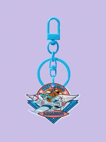 SCOOBY-DOO X SHEIN Blue Button And Shark, Airplane, Dog Cute Keychains - Blue - View 1