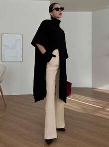 DAZY Quần dài ống loe ôm sát cho nữ Quần dài váy cho nữ - Màu Khaki - Xem 6