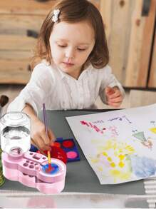 1pc 4-In-1 Water Circulation Pigment Rinse Cup Brush Washer, Painting Tool - Brush Rinser, Artist Painting Palette