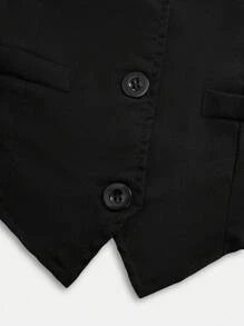 SHEIN Bộ 2 áo và quần họa tiết da báo Mỹ cổ điển cho bé gái tuổi teen - màu đen - Xem 9