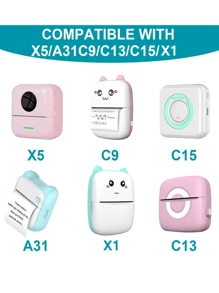 5/10/20 卷白色自粘贴纸纸适用于便携式高清照片打印机，适用于打印学习笔记、工作、照片、图片和备忘录，迷你打印纸，57 毫米