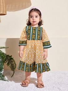 SHEIN Baby Mädchen Süßes Blumentanz-Sommerkleid ohne Ärmel - Verschiedenfarbig - Übersicht 4