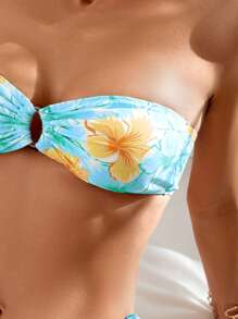 SHEIN Swim 女士泳衣套装（随机印花，已购买版权） - 彩色 - 查看 2