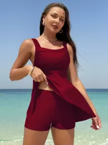 Swim Lushoire Gonna da spiaggia rossa per donna