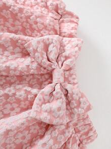 2pcs/Set Baby Girl Spring&Summer Casual Style, Sleeveless Top&Embroidery Skirt - Pink - View 3