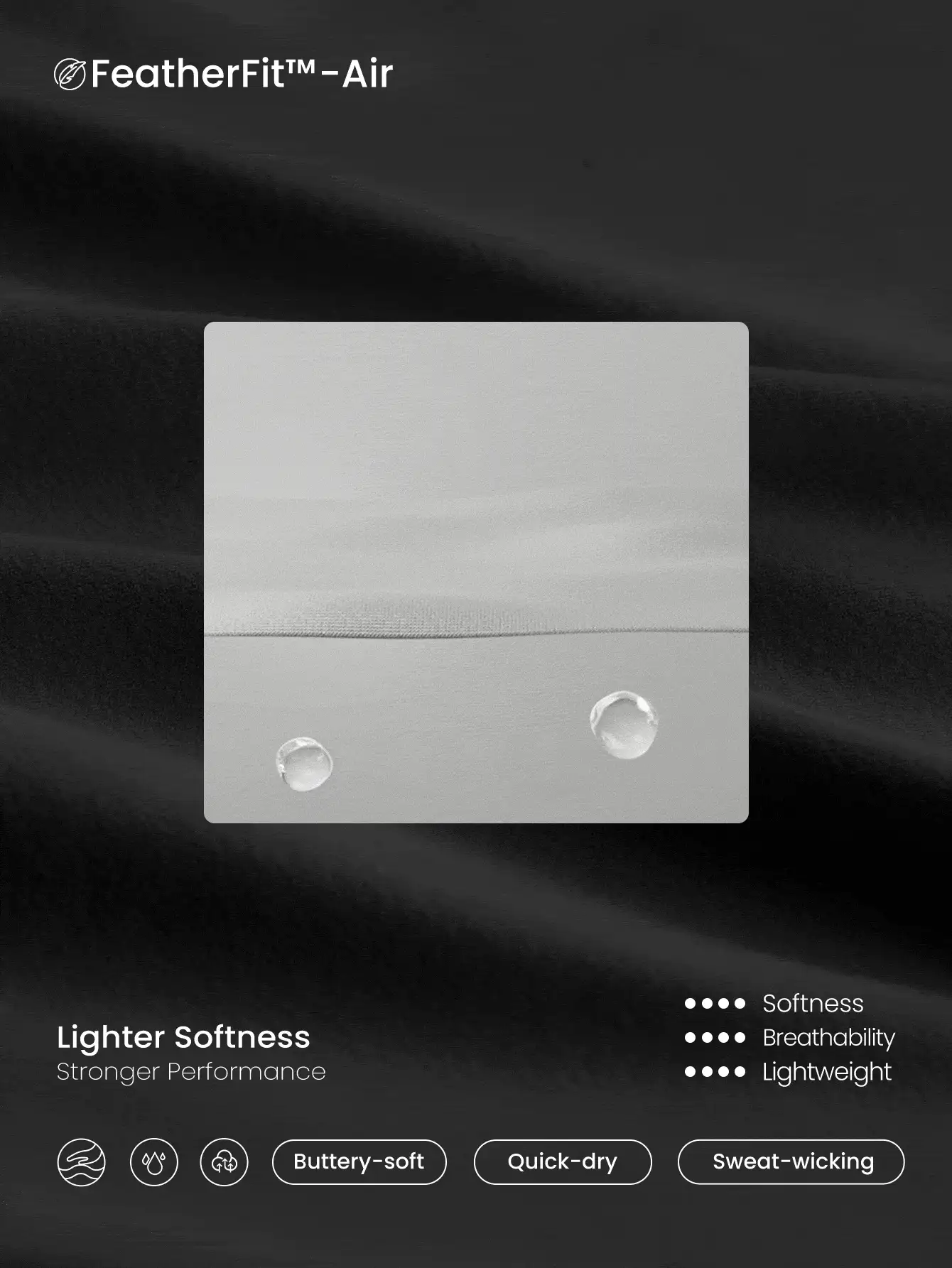 GLOWMODE FeatherFit™-Air 吸汗速干交叉对比条纹腰裙，内置短裤侧袋防滑握把低冲击日常休闲装 - 黑與白 - 查看 5