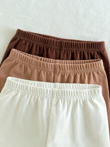 Loomiva 4pcs Baby Boy Set: Solid Knit Soft Round Neck Long Sleeve Bodysuit And Elastic Waist Long Pants - Multicolor - View 6