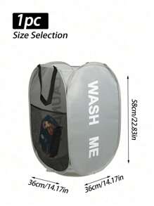 1pc Household Foldable Dirty Clothes Basket, Clothes Storage Basket ,Dirty Clothes Basket Barrel Laundry Basket Bathroom Dirty Clothes Storage Basket New Type Laundry Basket Foldable Popup Net Basket Dirty Clothes Basket With Handlelaundry Hamper,Washing Basketbathroom Organizer,Basket,Storage Basket,Foldable Laundry Basket