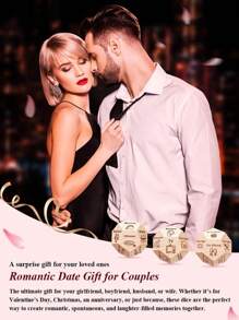 3 件情侣决策骰子套装 - 约会之夜、美食和电影创意的完美选择 - 送给男朋友、女朋友、丈夫、妻子、生日的理想礼物 - 米色 - 查看 7