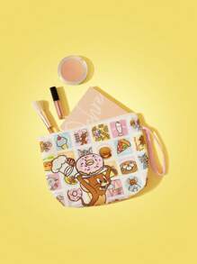 TOM & JERRY X SHEIN Cartoon Mouse & Pastry Print Fashionable Cosmetic Bag - Multicolor - View 5