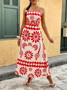 Chiquease Women's Elegant Red Casual Dress, Minimalist And Fashionable For Holiday And Daily Wear